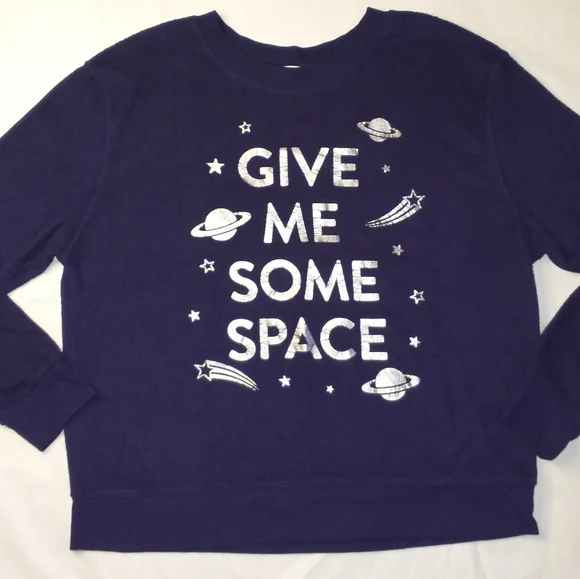 No Boundaries Size LG (11-13) Blue Sweat Shirt - Picture 2 of 6